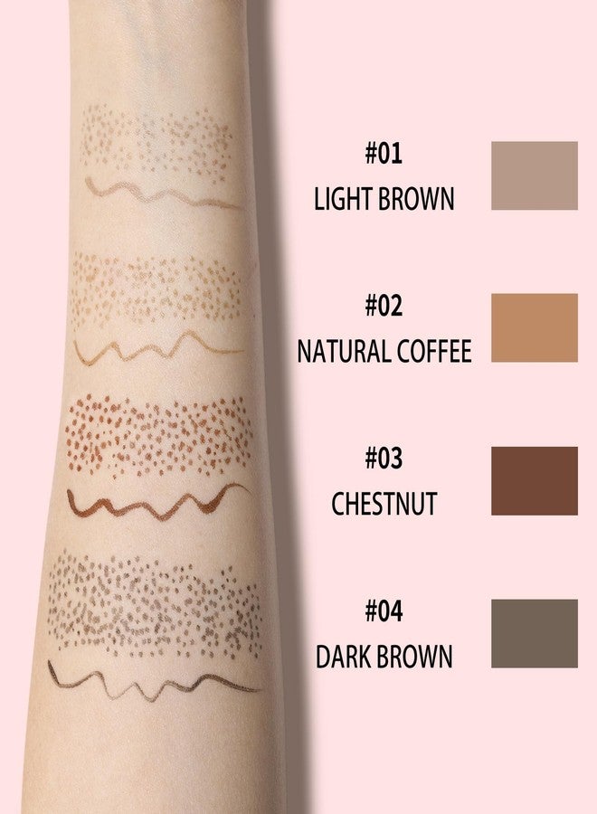 UCANBE 2PCS Dual-Ended Freckle Pen & Freckle Stamp - Precise 15° Curved Tip Makeup Waterproof & Smudge Proof, Long Lasting Faux Freckles Pencils (04 Dark Brown) - Image 3